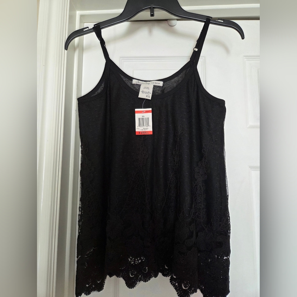 Ameran Rag Elegant Black Lace Camisole